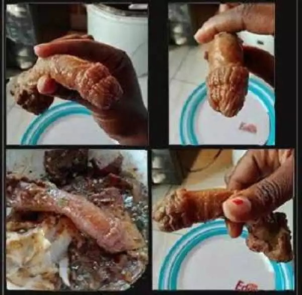 Is That a Human P*nis? See the Strange Meat a Woman Found After Buying Food from a Restaurant (Photo)